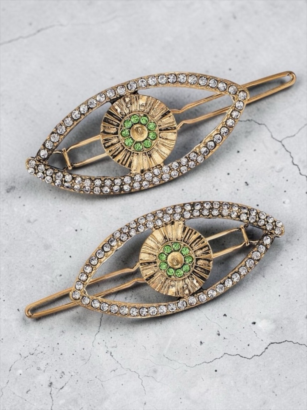 🌻Set of Two (2) Kristin Ess “The Evil Eye” Hair Clips {NEW WITH TAGS}